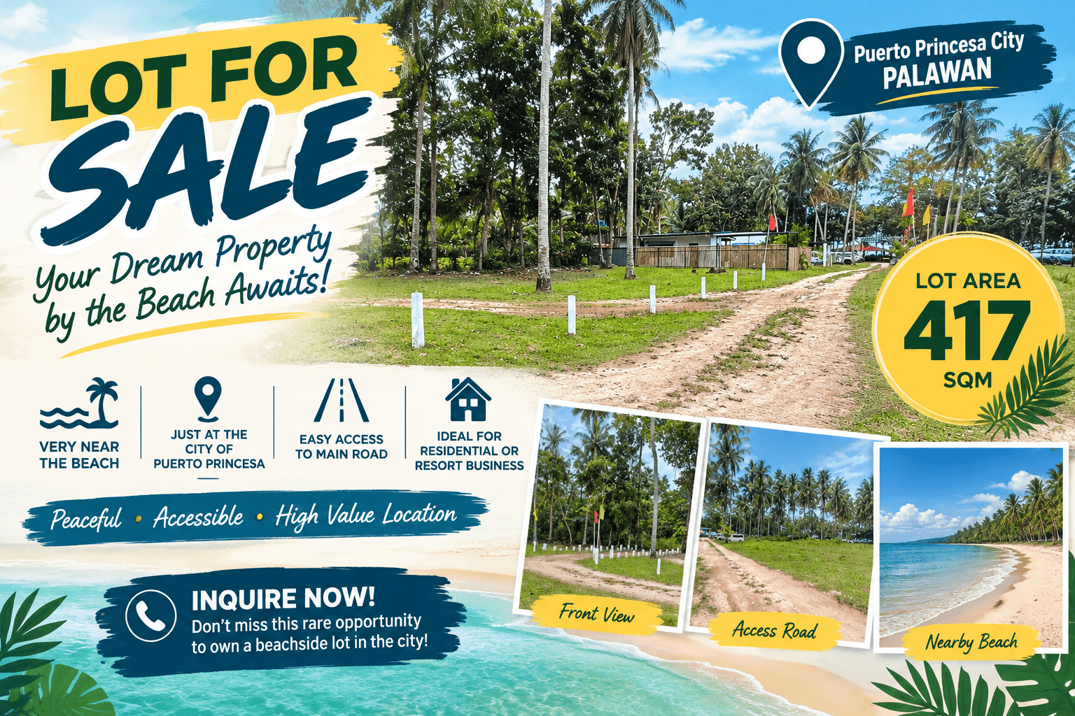 LOT FOR SALE NEAR BY THE BEACH